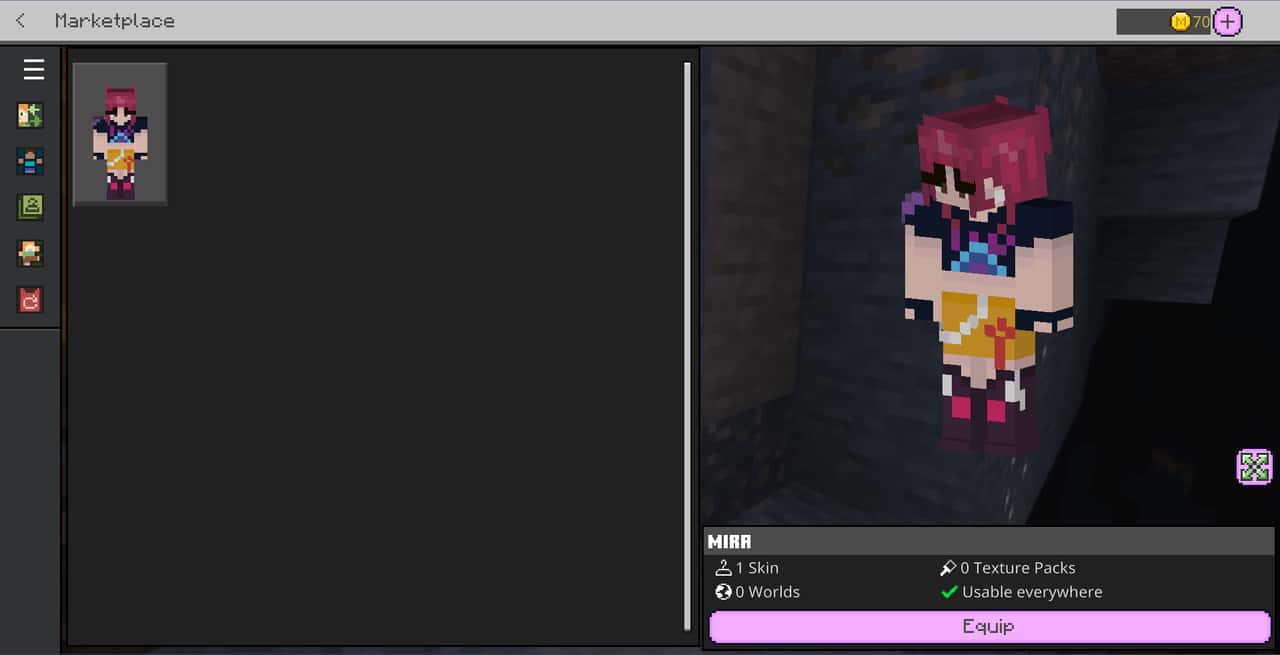 Mira K-Pop Demon Hunters Skin – Minecraft Bedrock skin pack
