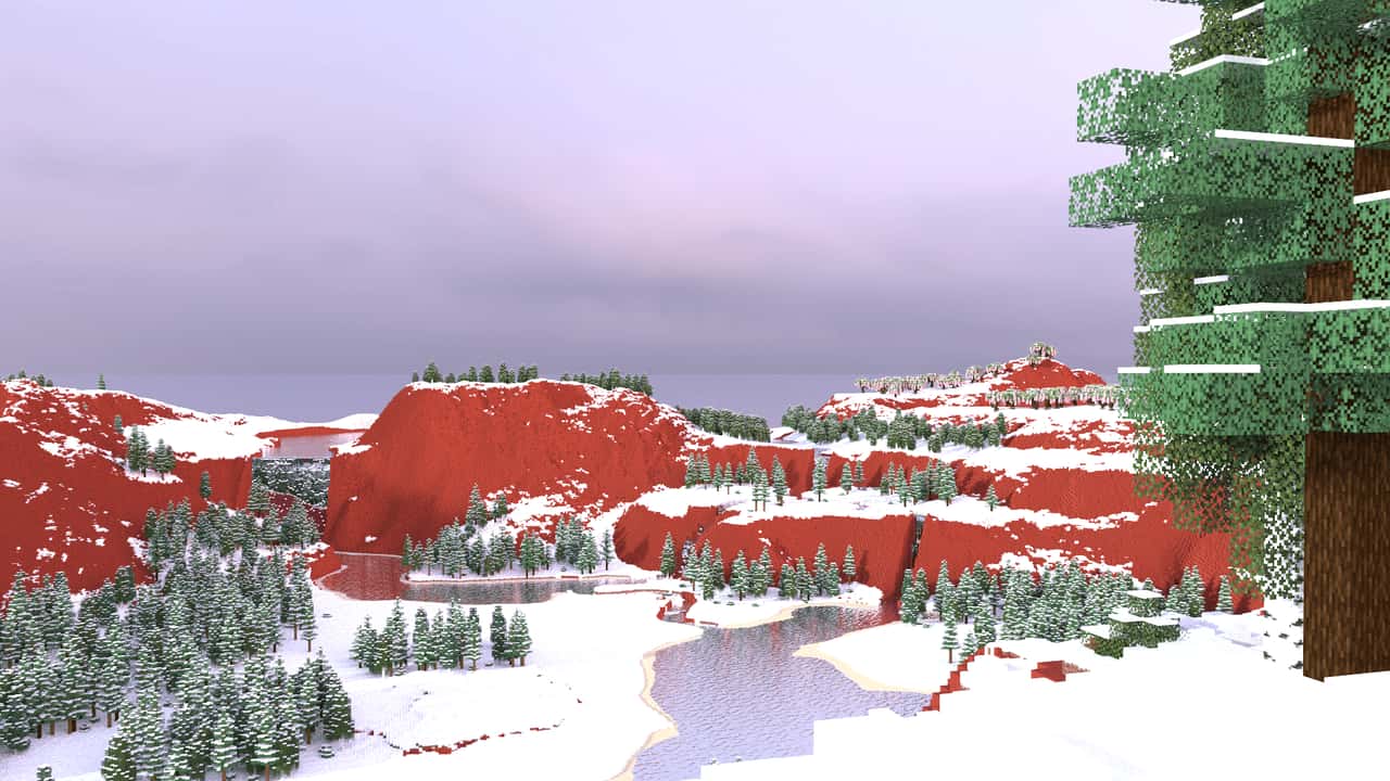 Redcliff Islands - 2.5k x 2.5k Winter Islands – Minecraft Bedrock map