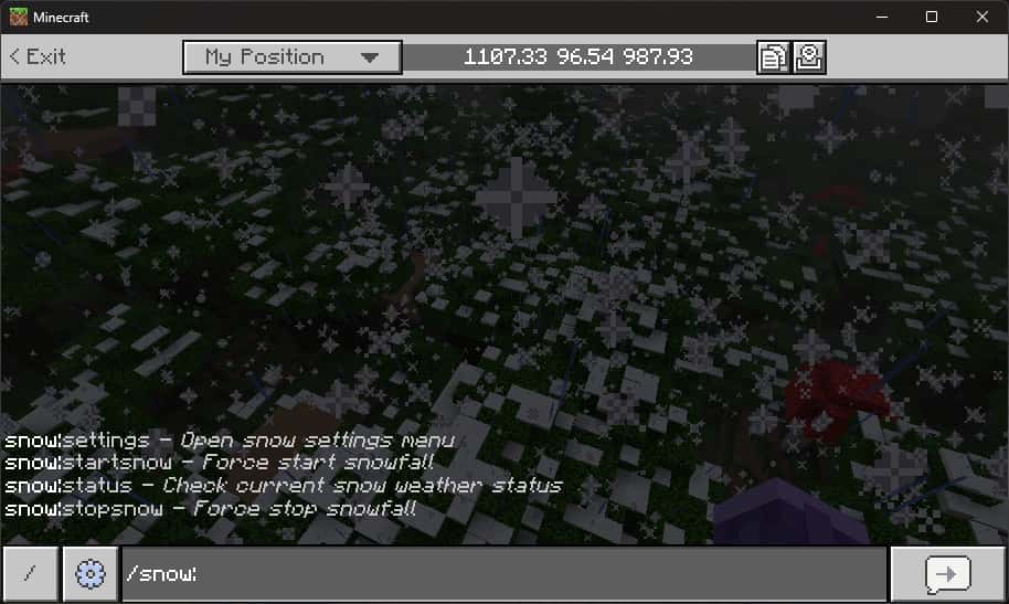EternalWinter - Snowfall and accumulation in every biome – Minecraft Bedrock mod