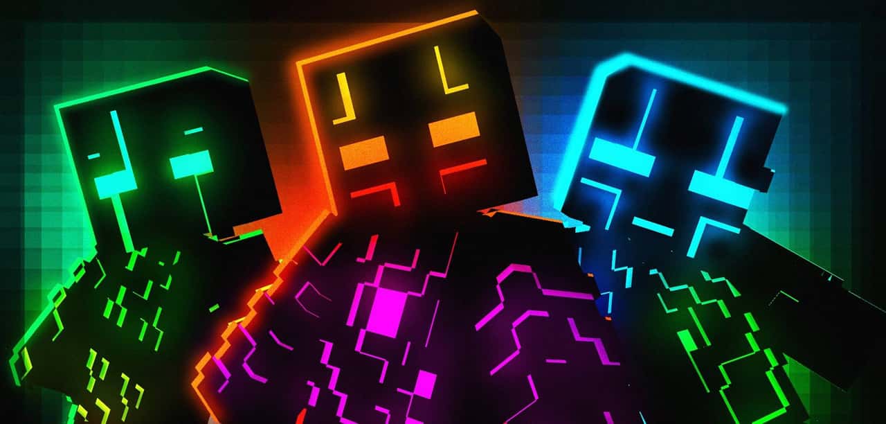 Neon Cyber Glow - Skin Pack – Minecraft Bedrock skin pack