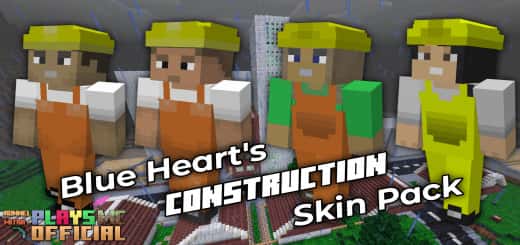 Blue Heart Construction (Builders) Skin Pack – Minecraft Bedrock skin pack