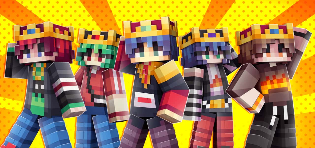 Crowned Fashion Teens – Minecraft Bedrock skin pack