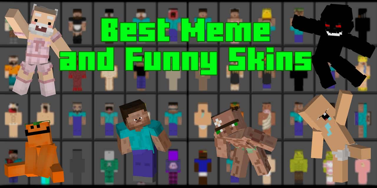 Best Meme & Funny Skins to troll your friends – Minecraft Bedrock skin pack